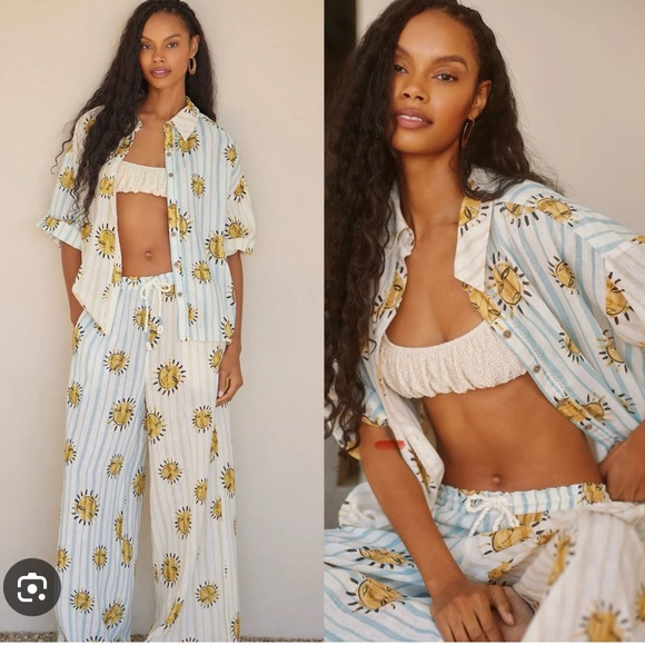 Anthropologie Pants - ANTHROPOLOGIE Pantoloni in Lino LouLou Avenue x linen set.